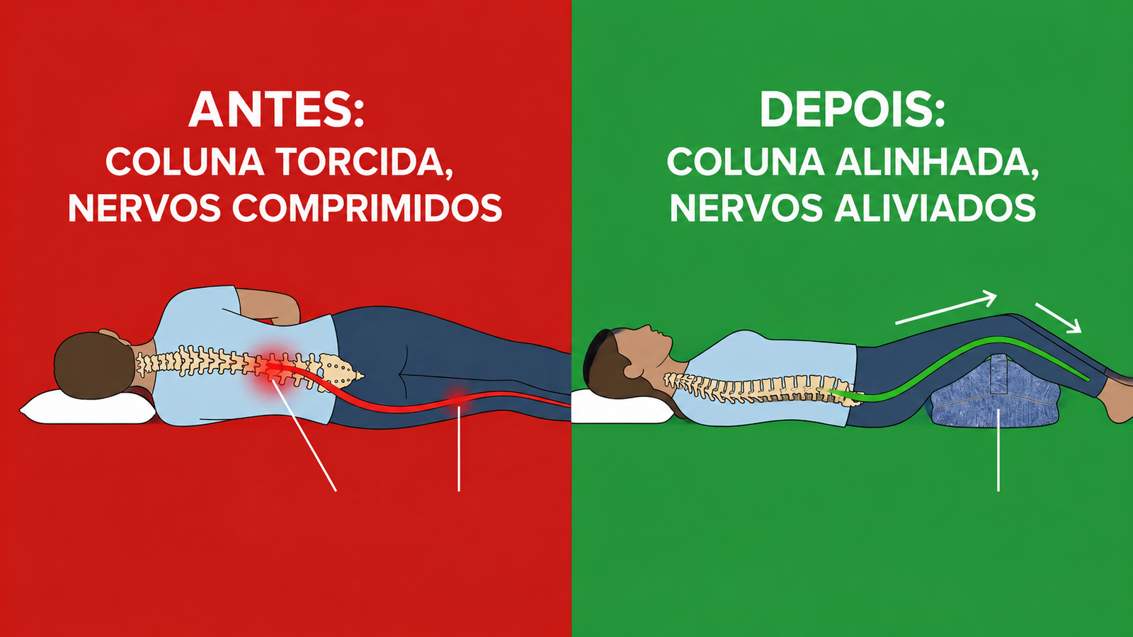 Comparação antes e depois