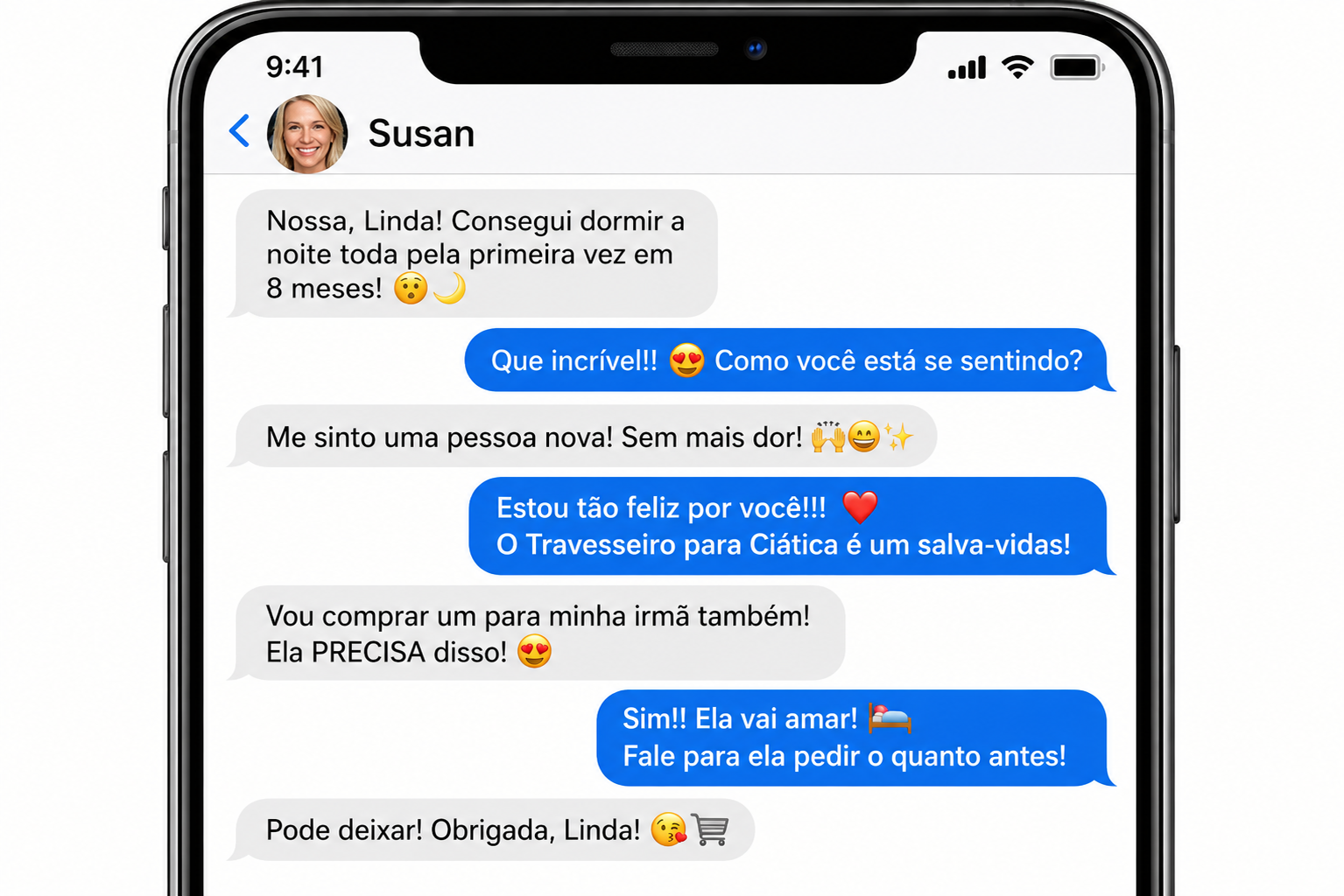 Mensagens de clientes